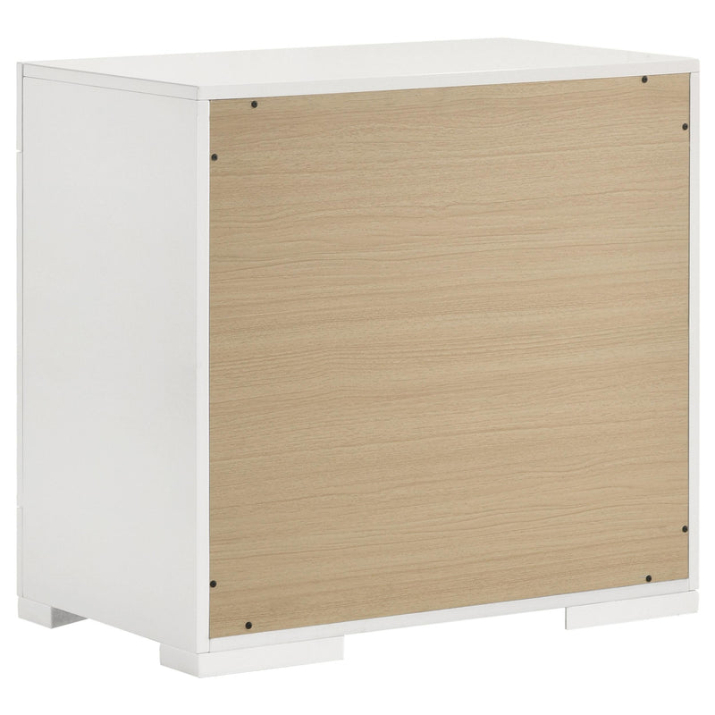  Coaster Furniture Ives 224942 2-Drawer Nightstand Bedside Table - White High Gloss IMAGE 6