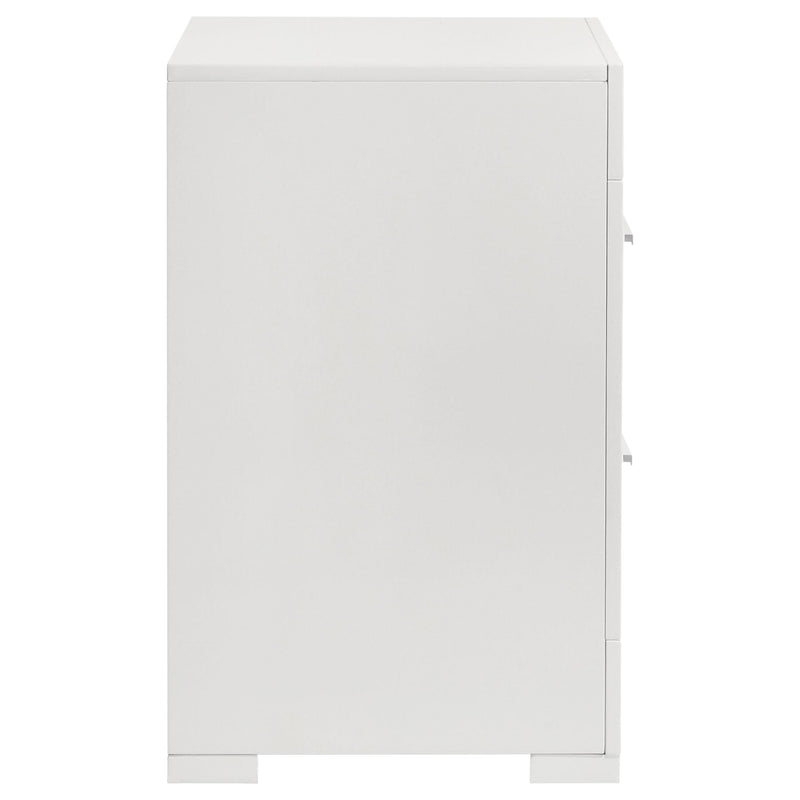  Coaster Furniture Ives 224942 2-Drawer Nightstand Bedside Table - White High Gloss IMAGE 9
