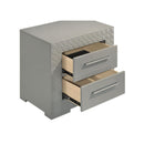  Coaster Furniture Ives 224972 2-Drawer Nightstand Bedside Table - Grey High Gloss IMAGE 10