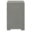 Coaster Furniture Ives 224972 2-Drawer Nightstand Bedside Table - Grey High Gloss IMAGE 5
