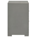  Coaster Furniture Ives 224972 2-Drawer Nightstand Bedside Table - Grey High Gloss IMAGE 9