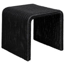  Coaster Furniture Cahya 708517 Woven Rattan Square End Table - Black IMAGE 1