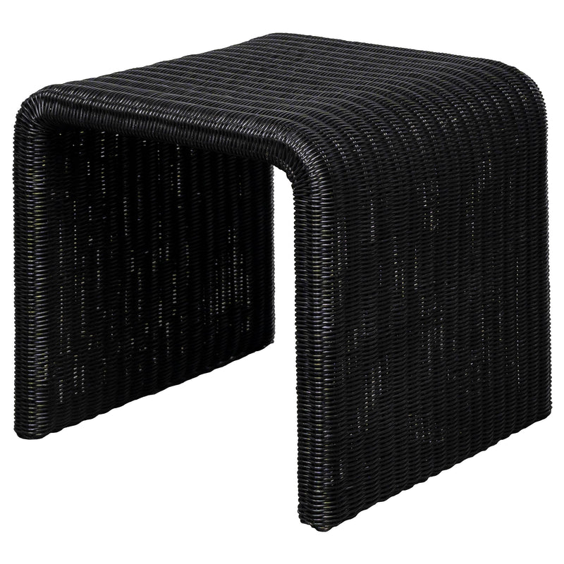  Coaster Furniture Cahya 708517 Woven Rattan Square End Table - Black IMAGE 4