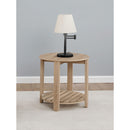  Coaster Furniture Fowler 710287 1-shelf Round Engineered Wood Side End Table - Natural IMAGE 2