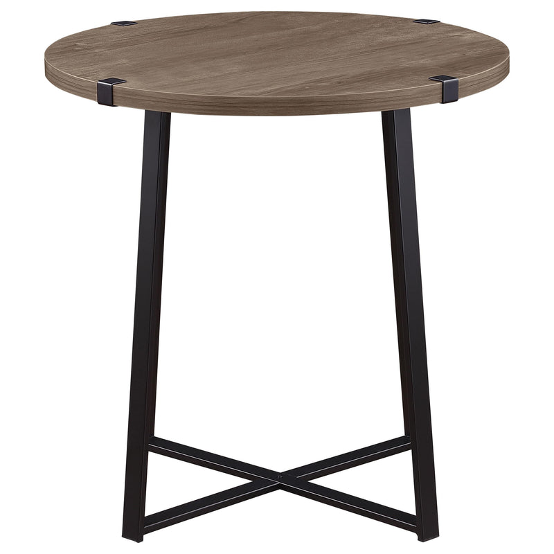  Coaster Furniture Marcus 710297 Round Engineered Wood Side End Table - Light Brown IMAGE 3