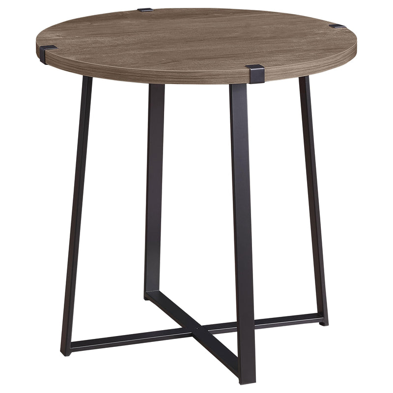  Coaster Furniture Marcus 710297 Round Engineered Wood Side End Table - Light Brown IMAGE 4