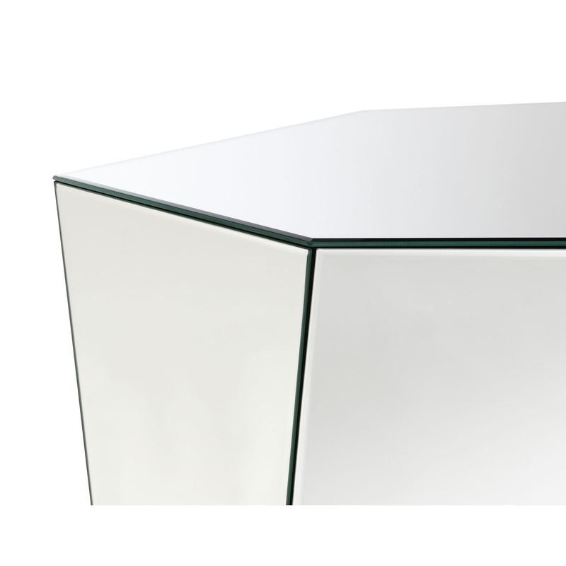  Coaster Furniture Capella 710446 Mirrored Abstract Geometric Coffee Table - Silver IMAGE 4