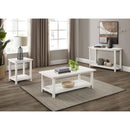  Coaster Furniture Payne 710558 Wood Coffee Table with Shelf - Distressed White IMAGE 6
