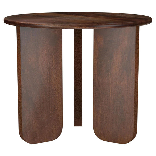  Coaster Furniture Dale 721997 Round Solid Mango Wood Side End Table - Brown IMAGE 1