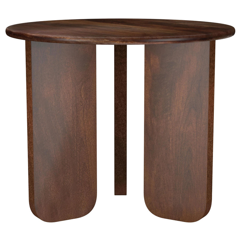  Coaster Furniture Dale 721997 Round Solid Mango Wood Side End Table - Brown IMAGE 1