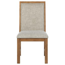  Coaster Furniture Bruner 109102 Upholstered Side Chair - Natural Brown IMAGE 3