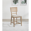  Coaster Furniture Kailani 109389 Rattan Cane Counter Side Chair - Beige Oak IMAGE 2