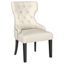  Coaster Furniture Baney 115572 Fabric Upholstered Dining Side Chair - Beige and Black IMAGE 1