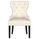  Coaster Furniture Baney 115572 Fabric Upholstered Dining Side Chair - Beige and Black IMAGE 3