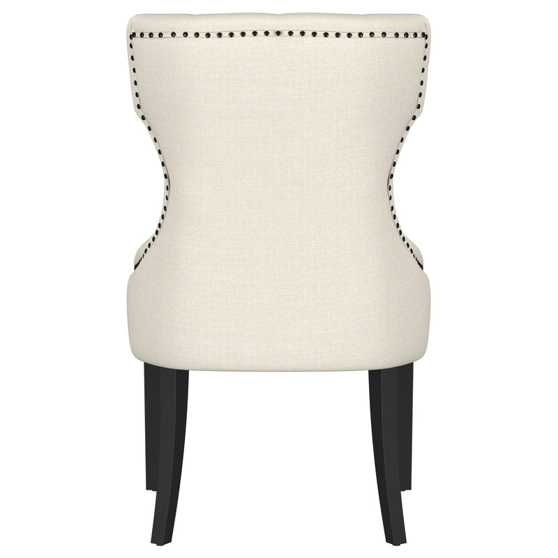  Coaster Furniture Baney 115572 Fabric Upholstered Dining Side Chair - Beige and Black IMAGE 7