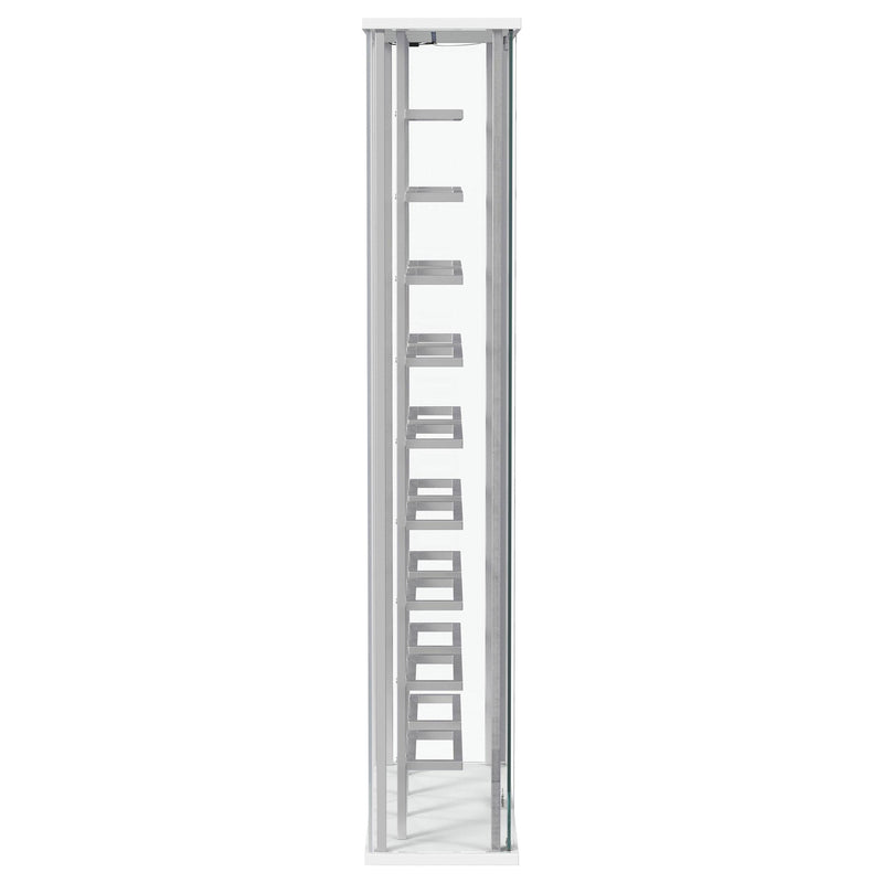  Coaster Furniture Montara 182037 Tempered Glass Wine Storage LED Curio Cabinet - Chrome IMAGE 15