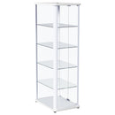  Coaster Furniture Aero 950399 5-shelf Display Curio Cabinet with LED Lighting - White IMAGE 10