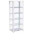  Coaster Furniture Aero 950399 5-shelf Display Curio Cabinet with LED Lighting - White IMAGE 1
