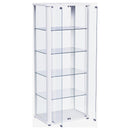  Coaster Furniture Aero 950399 5-shelf Display Curio Cabinet with LED Lighting - White IMAGE 5