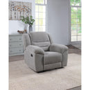  Coaster Furniture Gilson 602553 Chenille Upholstered Glider Recliner Chair - Grey IMAGE 2