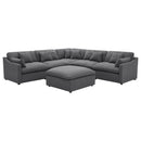  Coaster Furniture Hobson 551455-SET 6 pc Upholstered Modular Sectional Sofa - Charcoal IMAGE 1