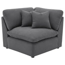  Coaster Furniture Hobson 551455-SET 6 pc Upholstered Modular Sectional Sofa - Charcoal IMAGE 3
