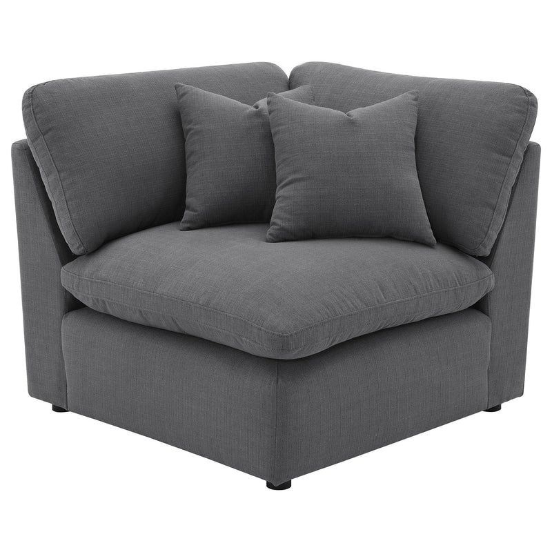  Coaster Furniture Hobson 551455-SET 6 pc Upholstered Modular Sectional Sofa - Charcoal IMAGE 3