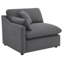 Coaster Furniture Hobson 551455-SET 6 pc Upholstered Modular Sectional Sofa - Charcoal IMAGE 5