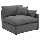  Coaster Furniture Hobson 551455-SET 6 pc Upholstered Modular Sectional Sofa - Charcoal IMAGE 6