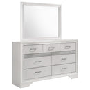  Coaster Furniture Miranda 205113M 7-Drawer Dresser with Mirror - White IMAGE 1