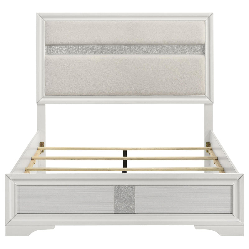  Coaster Furniture Miranda 205110F 54-inch Upholstered Full Panel Bed - White IMAGE 4