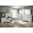  Coaster Furniture Miranda 205110T 54-inch Upholstered Twin Panel Bed - White IMAGE 5
