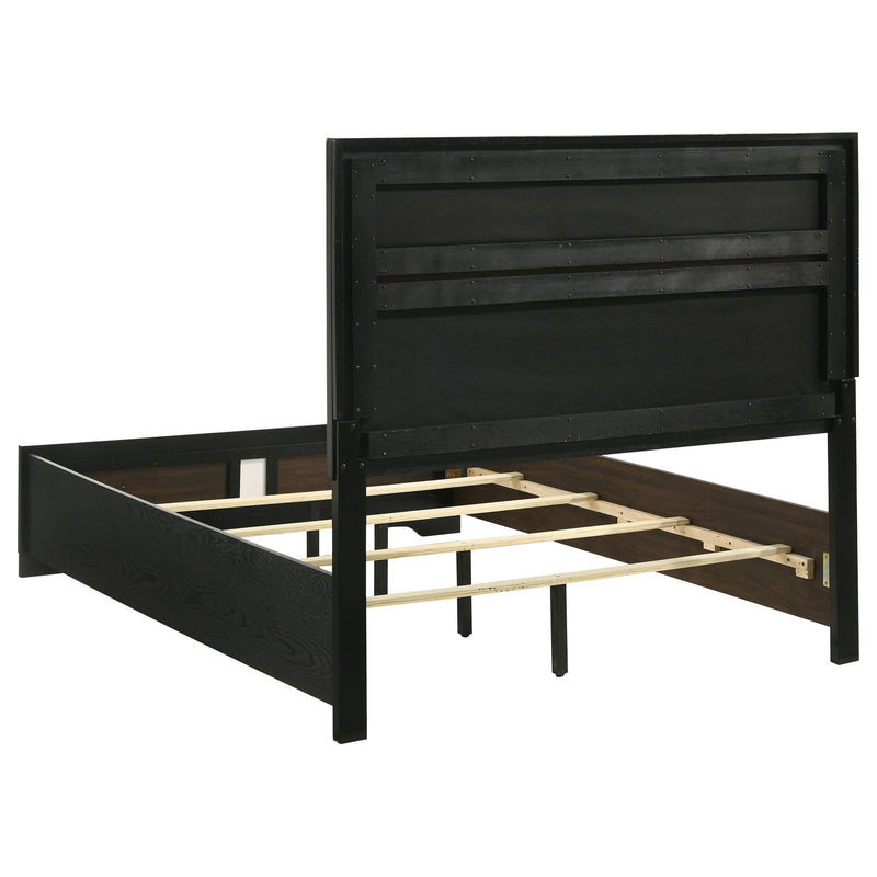  Coaster Furniture Miranda 206360F 54-inch Upholstered Full Panel Bed - Black IMAGE 5