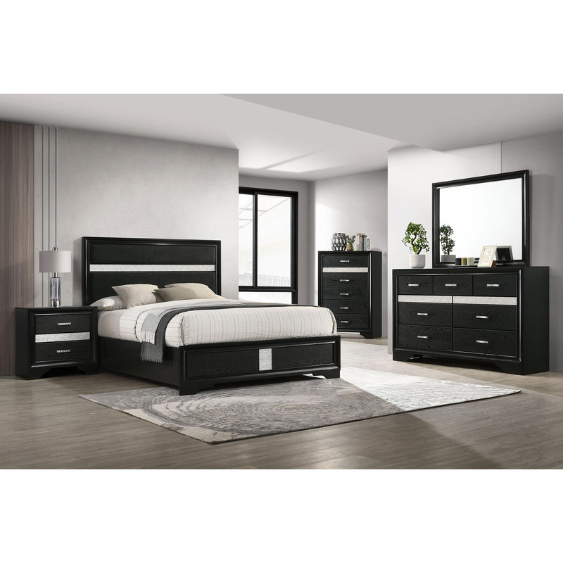  Coaster Furniture Miranda 206360F 54-inch Upholstered Full Panel Bed - Black IMAGE 7