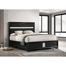  Coaster Furniture Miranda 206360KE 54-inch Upholstered Eastern King Panel Bed - Black IMAGE 2
