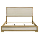  Coaster Furniture Hyland 215651KE Eastern King Panel Bed LED Headboard - Natural IMAGE 4