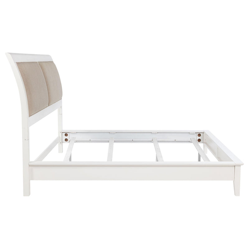  Coaster Furniture Bexhill 223471KE 56-inch Upholstered Eastern King Panel Bed - White IMAGE 5