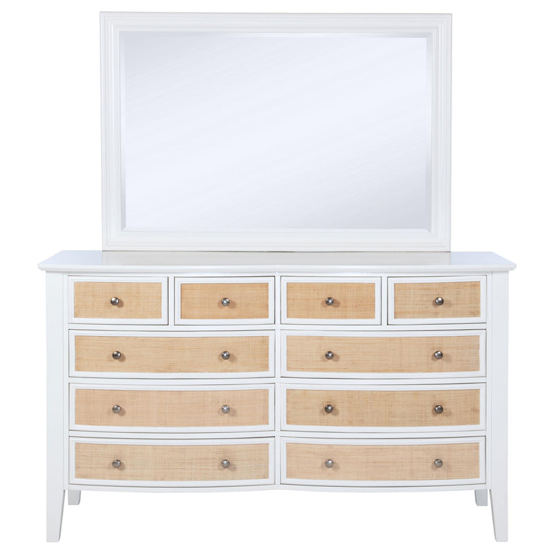  Coaster Furniture Bexhill 223473M 10-Drawer Dresser and Mirror - White IMAGE 2