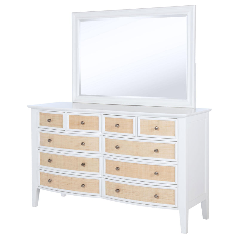 Coaster Furniture Bexhill 223473M 10-Drawer Dresser and Mirror - White IMAGE 3