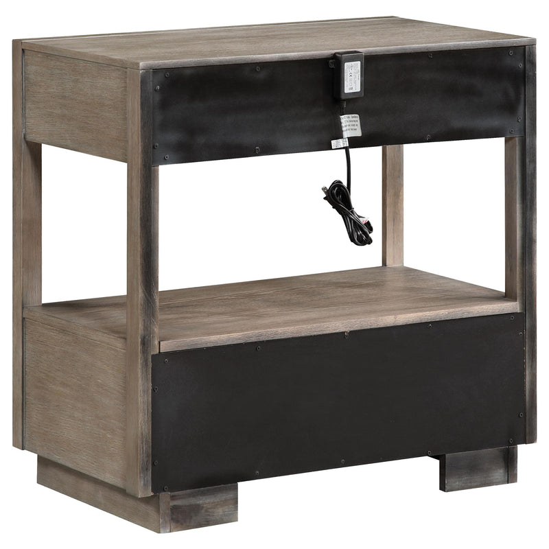  Coaster Furniture Durango 223272 2-Drawer Nightstand Bedside Table - Taupe Oak IMAGE 5