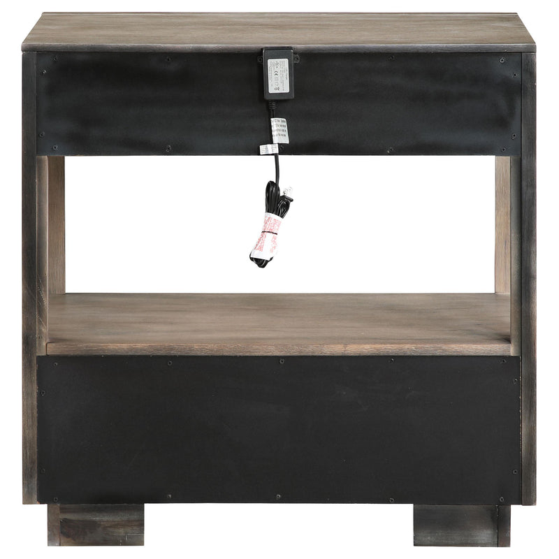  Coaster Furniture Durango 223272 2-Drawer Nightstand Bedside Table - Taupe Oak IMAGE 6