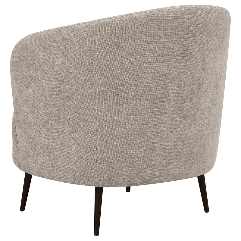  Coaster Furniture Ellorie 504839 Upholstered Channel Back Curved Chair - Beige IMAGE 5