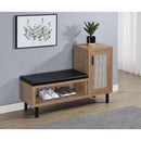  Coaster Furniture Teller 910311 1-door Entryway Shoe Storage Bench - Natural Oak IMAGE 7