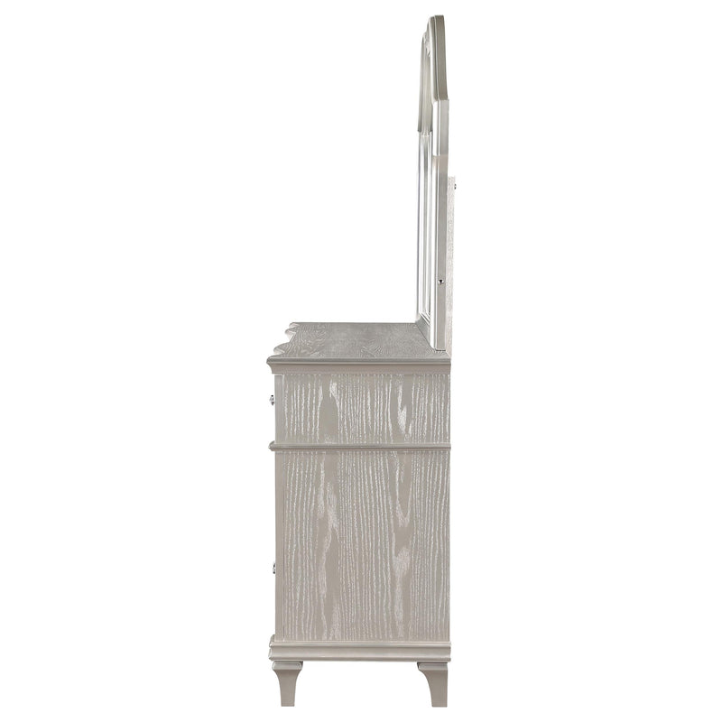  Coaster Furniture Evangeline 223393M 9-Drawer Dresser with Mirror - Silver Oak IMAGE 4