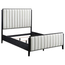  Coaster Furniture Brookmead 224710Q 60-inch Upholstered Queen Bed - Black IMAGE 1