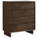  Coaster Furniture Glenwood 225015 4-Drawer Chest of Drawers - Warm Brown IMAGE 1