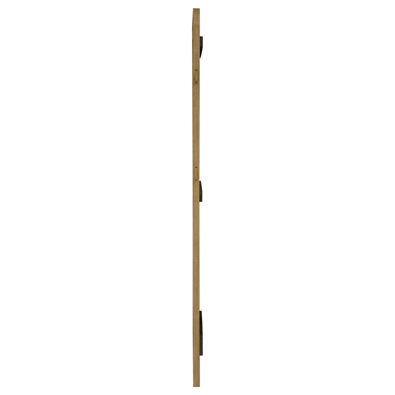  Coaster Furniture Arini 224309 Cane Weave Full Length Standing Floor Mirror - Sand Wash IMAGE 4