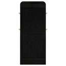  Coaster Furniture Arini 224339 Cane Weave Full Length Standing Floor Mirror - Black IMAGE 6