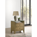 Coaster Furniture Granada 224922 2-Drawer Glass Top Nightstand - Natural Pine IMAGE 9