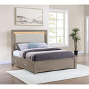  Coaster Furniture Kenora 224850KE 56-inch Eastern King LED Storage Bed - Barley Brown IMAGE 8